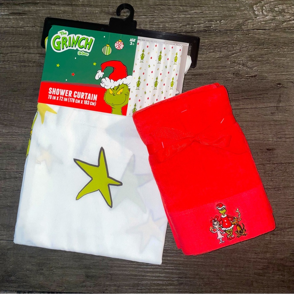 ♥️⭐️ THE GRINCH DR. SEUSS BATHROOM BUNDLE ⭐️♥️